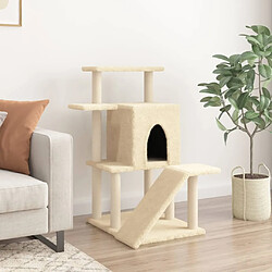 Avis Arbre à chat avec griffoirs,niche pour chat en sisal crème 97 cm -MN55375