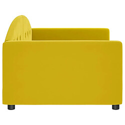 Acheter Maison Chic Lit de jour, Lit de repos pour Salon Chambre,Canapé-lit,Lit d'invité jaune 90x200 cm velours -MN39752