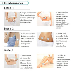 3 En 1 Appareil de Massage Amincissant Massage Anti-Cellulite Visage Et Corps Ultrasons Micro-Courants Cavitation Infrarouge Pour La Perte De Graisse et Combattre La Cellulite (01#)