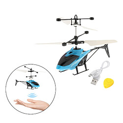 Mini Flying RC Induction Aircraft USB Hand Control Drone Cadeaux D'anniversaire Bleu pas cher