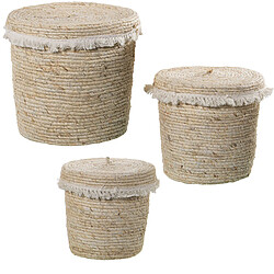 Lot de paniers Alexandra House Living 03782 Marron osier Rotin Fibre naturelle (3 Unités)