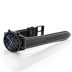 Acheter Bracelet en cuir véritable haute qualité noir pour votre Samsung Gear S3 Classic/S3 Frontier