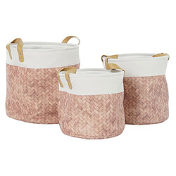 Acheter Set de basket DKD Home Decor Scandi Toile Polyester (34 x 34 x 35 cm)