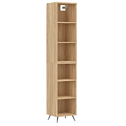 vidaXL Buffet haut Chêne sonoma 34,5x32,5x180 cm Bois d'ingénierie