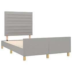 Acheter Maison Chic Lit adulte - Cadre Structure de lit avec tête de lit Contemporain Gris clair 120x200 cm Tissu -MN46387