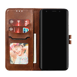 Acheter Wewoo Coque Fashion Etui de protection en cuir pour Galaxy S9 Plus Marron