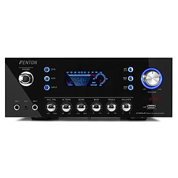 Fenton AV120FM Amplificateur HiFi stéréo 2 canaux - 2x 60W RMS - Interface Bluetooth / Port USB / Entrée AUX