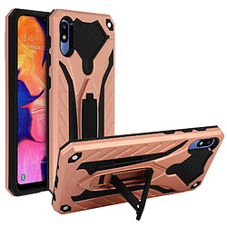 Avizar Coque Galaxy A10 Protection Bi-matière Antichoc Fonction support Rose gold