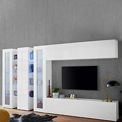 Ahd Amazing Home Design Meuble TV de salon 2 vitrines armoire et placard suspendu Joy Mir