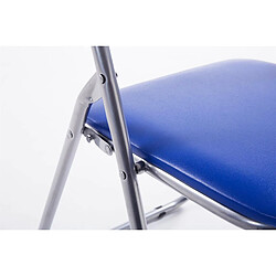 Acheter Decoshop26 Chaise de cuisine pliable bleu pied en métal chromé MED10011