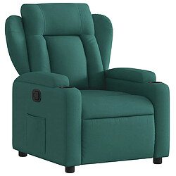 vidaXL Fauteuil inclinable Vert foncé Tissu