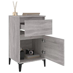 Maison Chic Table de chevet,Table de nuit,Table d'appoint pour salon sonoma gris 40x35x70 cm -MN71681 pas cher