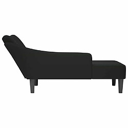 Acheter vidaXL Fauteuil long avec accoudoir droit noir velours