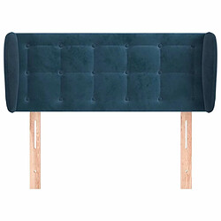 Avis Maison Chic Tête de lit scandinave avec oreilles,meuble de chambre Bleu foncé 93x23x78/88 cm Velours -MN66368