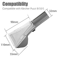 INF Couvercle de buse pour Kärcher Puzzi 8/10/1 Transparent