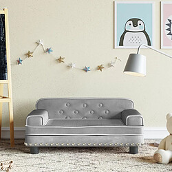 vidaXL Canapé pour enfants gris clair 70x45x30 cm velours