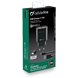 Avis Cellular Line Cellularline USB Charger Kit 18W - USB-C - Huawei, Xiaomi, Wiko, Asus and other smartphone