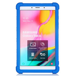 Coque en silicone avec béquille bleu pour votre Samsung Galaxy Tab A 8.0 Wi-Fi (2019) SM-T290/T297