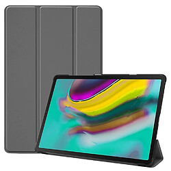 Etui en PU triple pli avec support gris pour votre Samsung Galaxy Tab S5e SM-T720