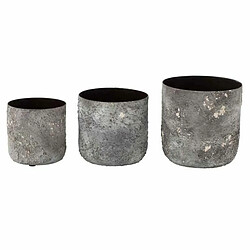 Paris Prix Lot de 3 Cache-Pots en Métal Effy 18cm Gris