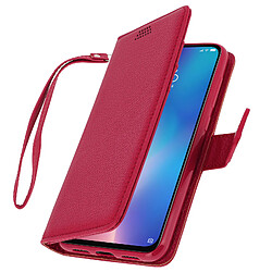 Avizar Housse Xiaomi Mi 9 SE Étui Folio Portefeuille Soft Touch Support Vidéo Rose