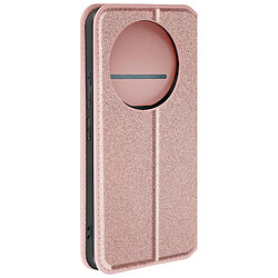 Avizar Étui pour Honor Magic 6 Lite Porte-carte Support Vidéo Rose Champagne