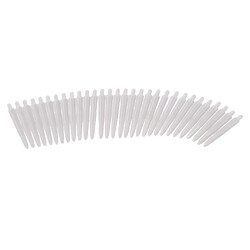 30Pcs 35mm 2BA Fil Plastique Fléchettes Tiges Arbres Pointe Souple Fléchettes Blanc