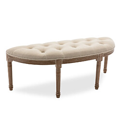 Banquette Sixtine style Louis XVI tissu Beige