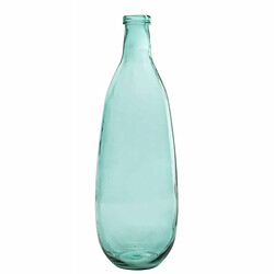 Paris Prix Vase Design en Verre Bouteille 75cm Bleu Azur