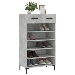 Avis Maison Chic Armoire à Chaussures Gris béton,Meuble de Rangement à Chaussures 60x35x105 cm bois d'ingénierie -MN62999