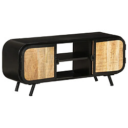 Maison Chic Meuble TV scandinave - Banc TV pour salon 110x30x45 cm Bois de manguier brut -MN19498