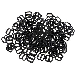 200 Pièces 8-Forme Boucle de Bretelle de Soutien-gorge pour Couture 6mm Noir