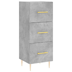 Acheter vidaXL Buffet haut Gris béton 34,5x34x180 cm Bois d'ingénierie