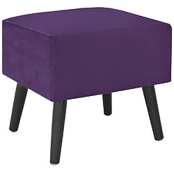 Avis Helloshop26 Table de nuit chevet commode armoire meuble chambre violet foncé 40x35x40 cm velours 1402063