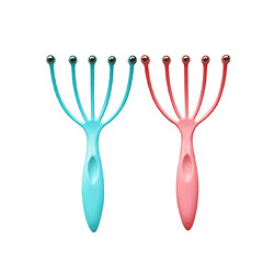 H02 2PCS Head Head Head Head Massager Acupuncture Point Massager 5 Housses de griffes Massager 3D Thumb Thumples Simulation Massager