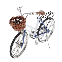 1/10 Bambou Panier Bicyclette Modèle Jouet Décoration Blanc