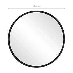 Avis WOMO-DESIGN Miroir Mural Ø60 cm, Noir, Miroir Rond avec Cadre en Métal, Miroir Décoratif, Miroir Maquillage, Design Moderne, Miroir Suspendu pour Entrée, Salle de Bain, Chambre, Salon, Couloir