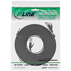 Câble de raccordement plat InLine®, U / FTP, Cat.6A, noir, 5m