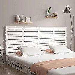 vidaXL Tête de lit murale Blanc 206x3x91,5 cm Bois massif de pin