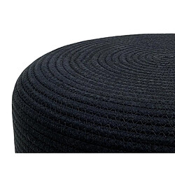 Acheter Vente-Unique Pouf rond en rotin naturel clair et noir SALVETI