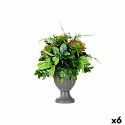 Ibergarden Plante décorative Verre Plastique 25 x 36 x 25 cm (4 Unités)