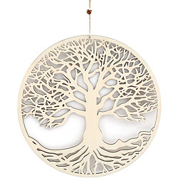 Sil Décoration murale Arbre de vie en bois sculpté 40 cm.