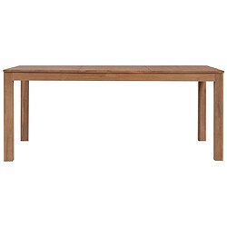 vidaXL Table à dîner Bois de teck et finition naturelle 180x90x76 cm