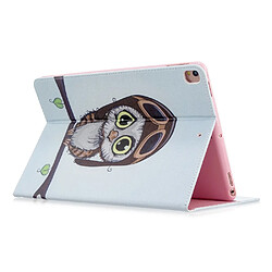 Acheter Etui en PU impression de motifs avec support hibou mignon pour votre Apple iPad 10.2 (2019)