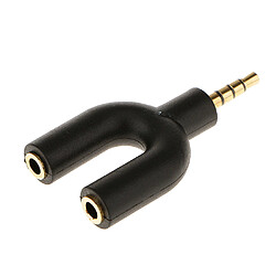 Acheter 5 Pièces 3.5mm Stéréo Audio Jack Ecouteur à 2 Voies U Splitter Adaptateur