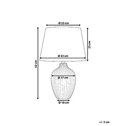 Avis Beliani Lampe de table en céramique brune FERGUS