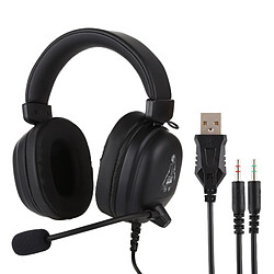 Wewoo V6800 Casque de jeu filaire double interface 3,5 mm + USBlongueur de câble 2,1 m