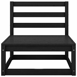 Avis Maison Chic Salon de jardin 2 pcs avec coussins - Table et chaises d'extérieur - Mobilier/Meubles de jardin Moderne Noir Bois de pin massif -MN77419