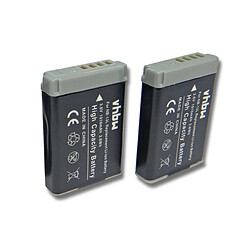 vhbw 2x Li-Ion batteries 1010mAh (3.7V) pour appareil photo vidéo Canon PowerShot G7x Mark II comme NB-13L.