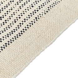 Avis Beliani Tapis en laine beige et noir 140 x 200 cm DIVARLI